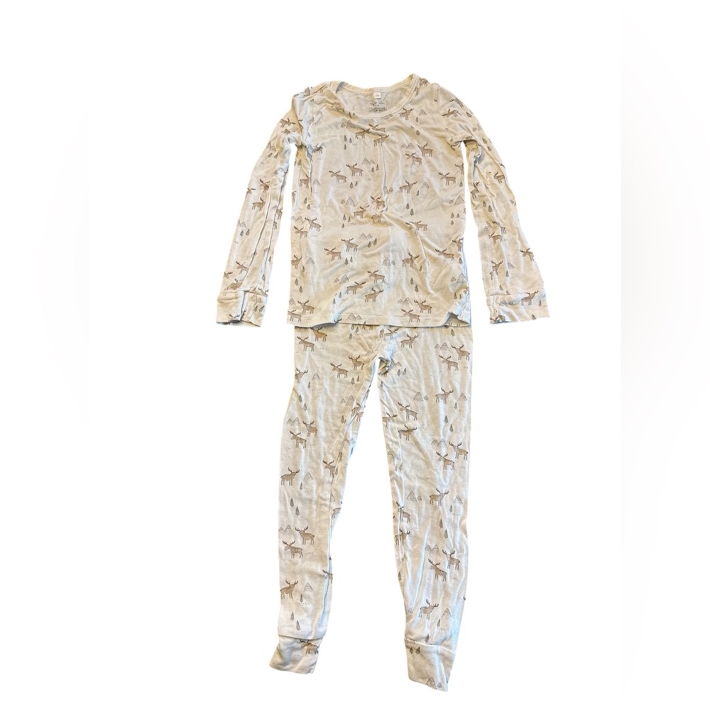 Rylee + Cru Toddler Kids Moose Mountain Long Sleeve Pajama Set Size 4-5Y